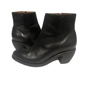 Frye Rosalia Bootie Size 9 B Black Leather
